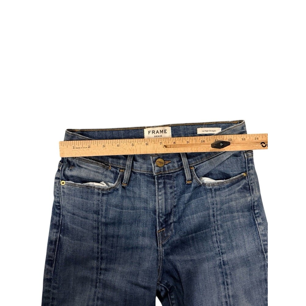 FRAME Le Nouveau Split-Hem Straight Jeans‎ Raw Hem Distressed 26 - Picture 5 of 8